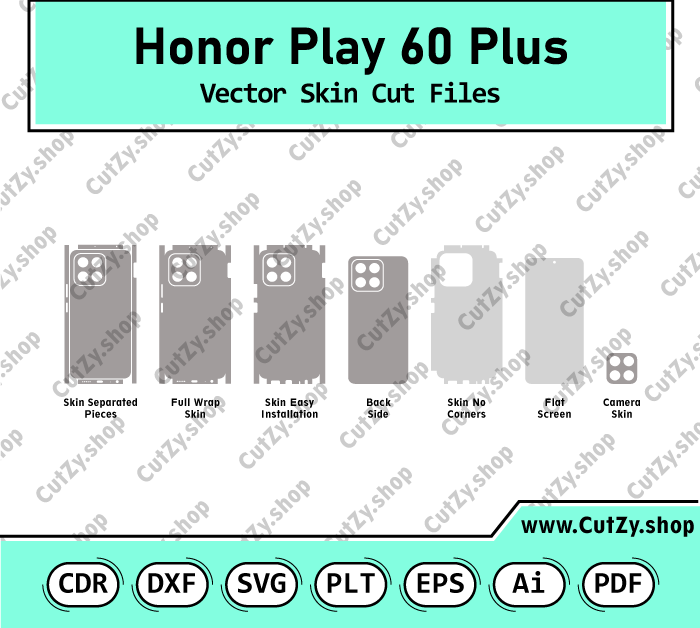 Honor Play 60 Plus Vector Skin Cut Files