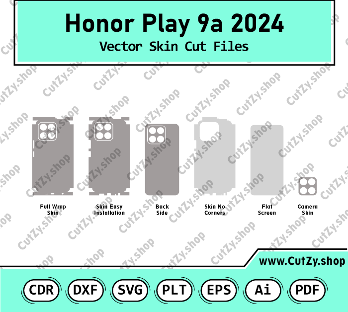 Honor Play 9a 2024 Vector Skin Cut Files