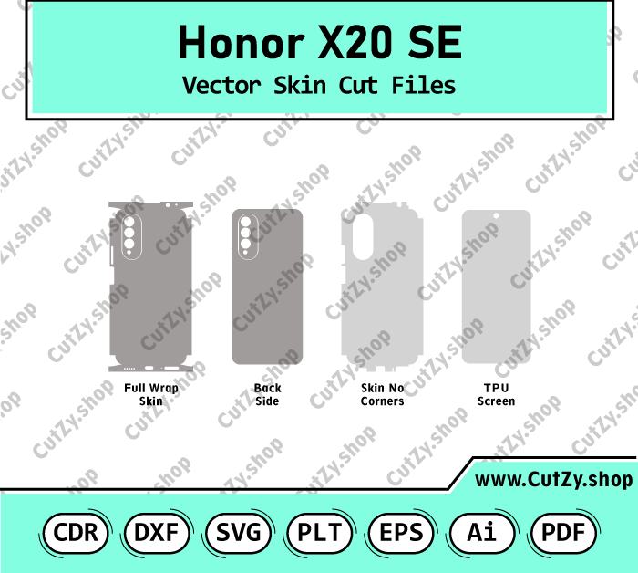 Honor X20 SE Vector Skin Cut Files