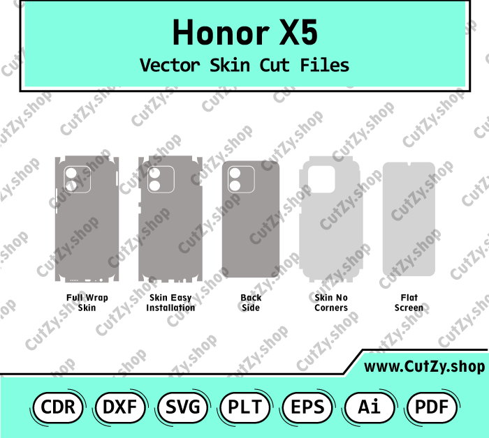 Honor X5 Vector Skin Cut Files