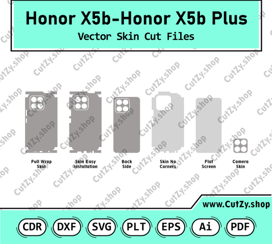 Honro X5B-Honor X5b Plus Vector Skin Cut Files