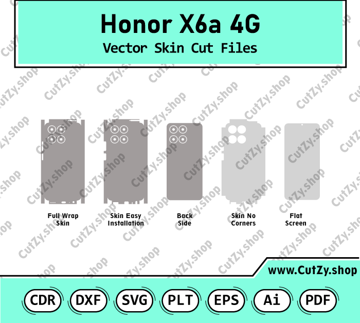 Honor X6a 4G Vector Skin Cut Files