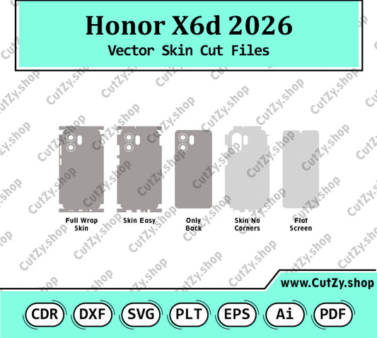 Honor X6d 2026 Vector Skin Cut Files