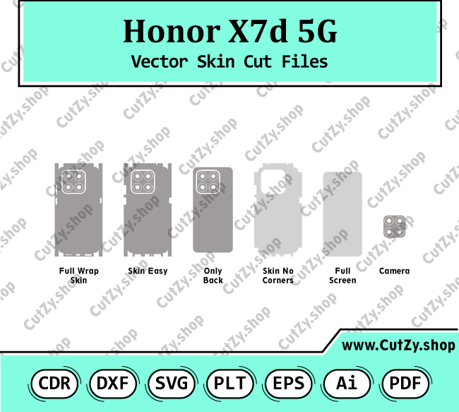 Honor X7d 5G Vector Skin Cut Files