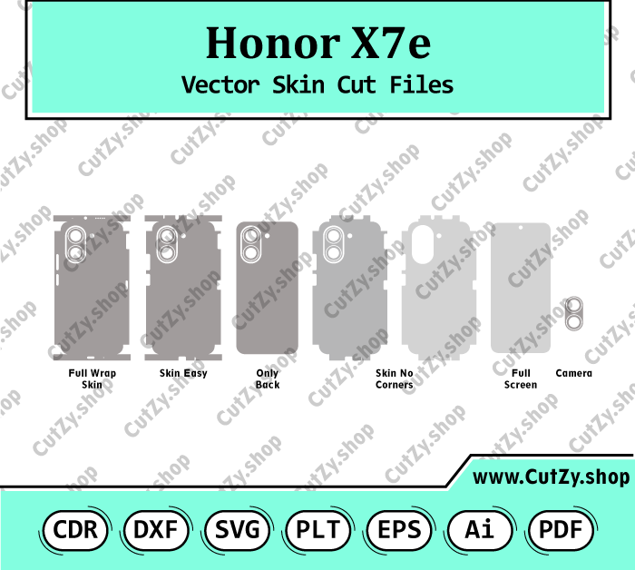 Honor X7e Vector Skin Cut Files