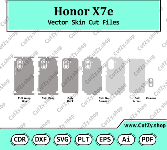 Honor X7e Vector Skin Cut Files