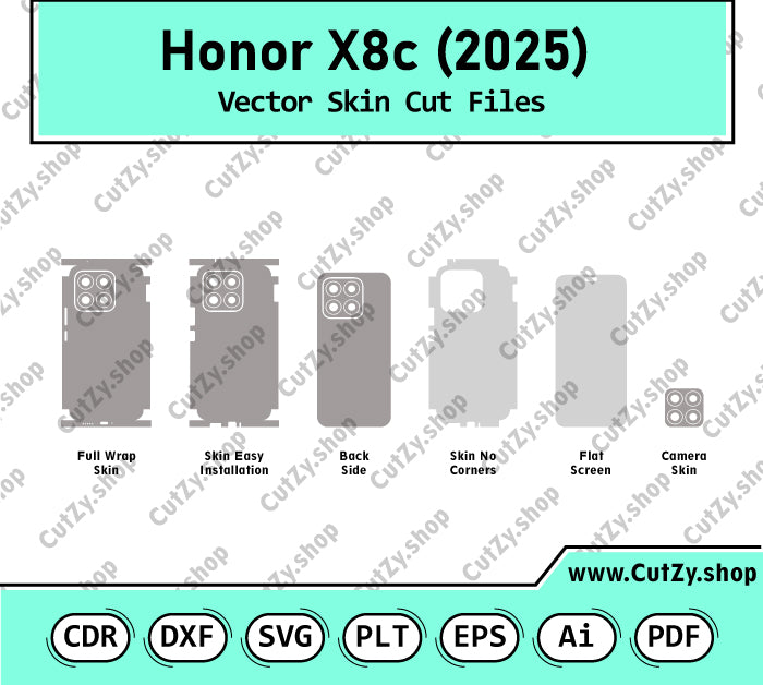 Honor X8c (2025) Vector Skin Cut Files