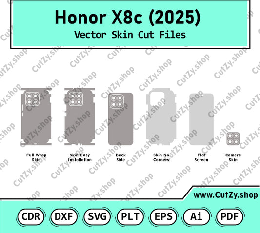 Honor X8c (2025) Vector Skin Cut Files