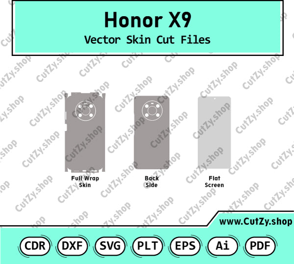 Honor X9 Vector Skin Templates