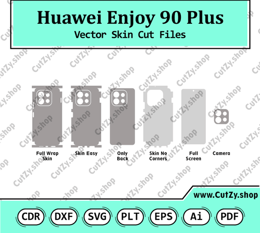 Huawei Enjoy 90 Plus Vector Skin Cut Files