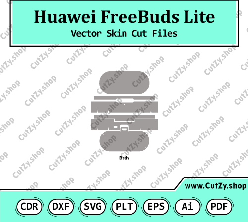 Huawei FreeBuds Lite Vector Skin Cut Files