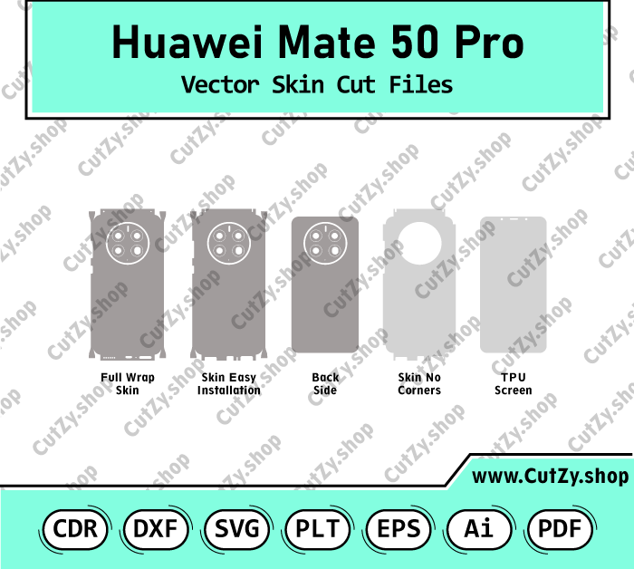 Huawei Mate 50 Pro Vector Skin Cut Files