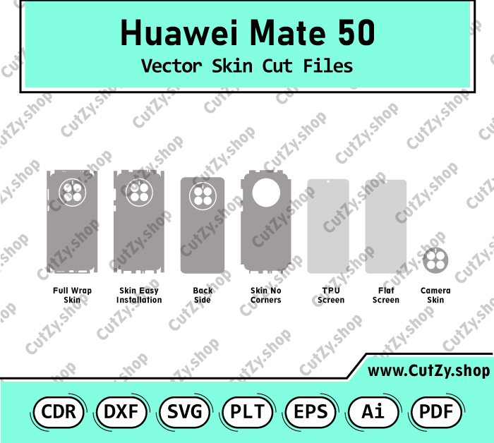 Huawei Mate 50 Vector Skin Cut Files