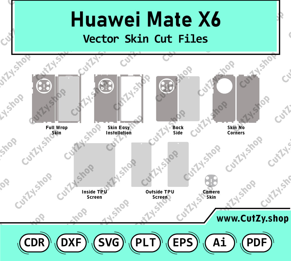 Huawei Mate X6 Vector Skin Cut Files