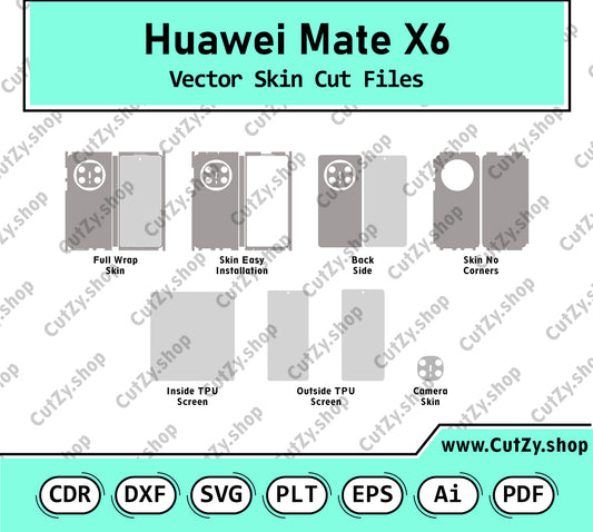 Huawei Mate X6 Vector Skin Cut Files