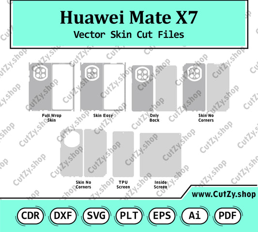 Huawei Mate X7 Vector Skin Cut Files