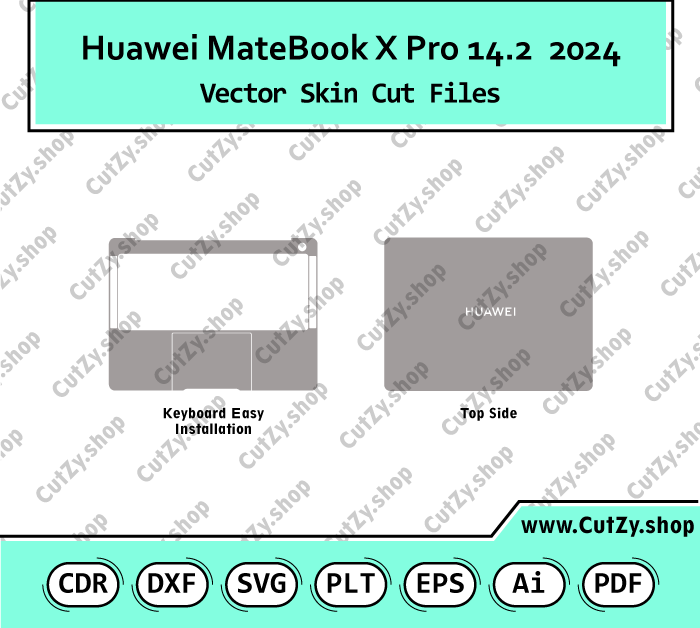 Huawei MateBook X Pro 14.2 inches 2024 (Core Ultra 7) Vector Skin Cut Files