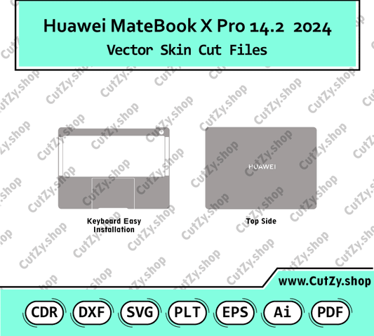 Huawei MateBook X Pro 14.2 inches 2024 (Core Ultra 7) Vector Skin Cut Files