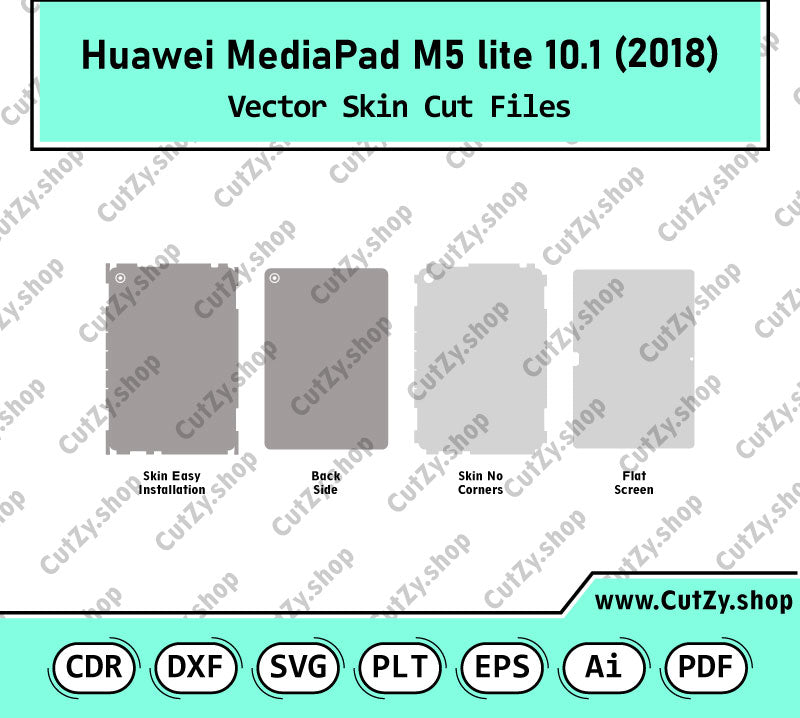 Huawei MediaPad M5 lite 10.1 (2018) Vector Skin Cut Files