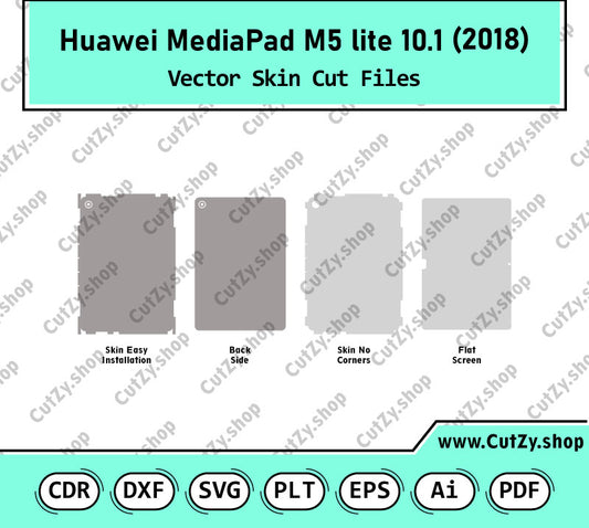 Huawei MediaPad M5 lite 10.1 (2018) Vector Skin Cut Files