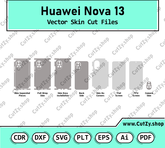 Huawei Nova 13 Vector Skin Cut Files