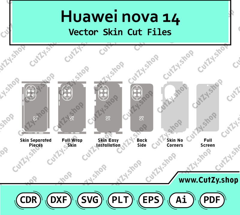 Huawei Nova 14 Vector Skin Cut Files