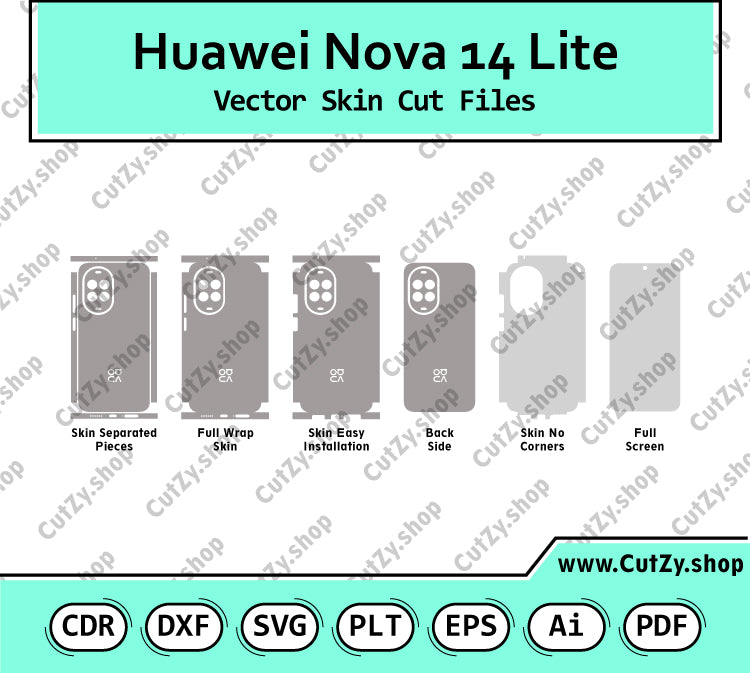 Huawei Nova 14 Vitality- Nova 14 Lite Vector Skin Cut Files