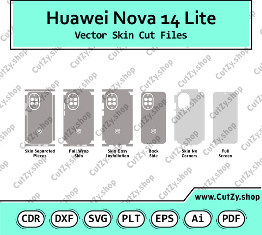Huawei Nova 14 Vitality- Nova 14 Lite Vector Skin Cut Files