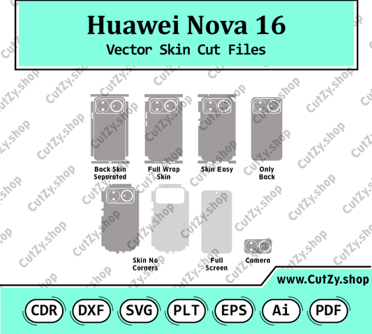 Huawei Nova 16 Vector Skin Cut Files