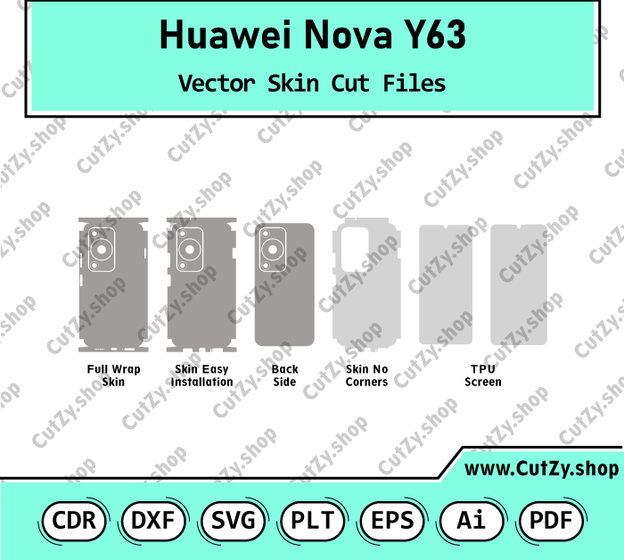 Huawei Nova Y63 Vector Skin Cut Files