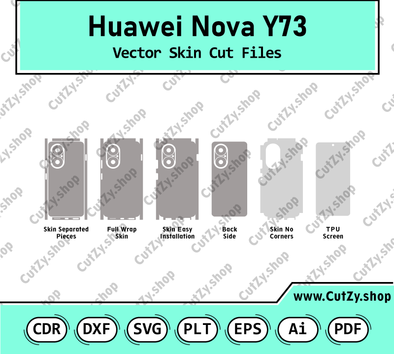 Huawei Nova Y73 Vector Skin Cut Files