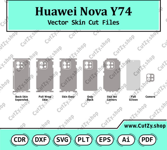 Huawei Nova Y74 Vector Skin Cut Files