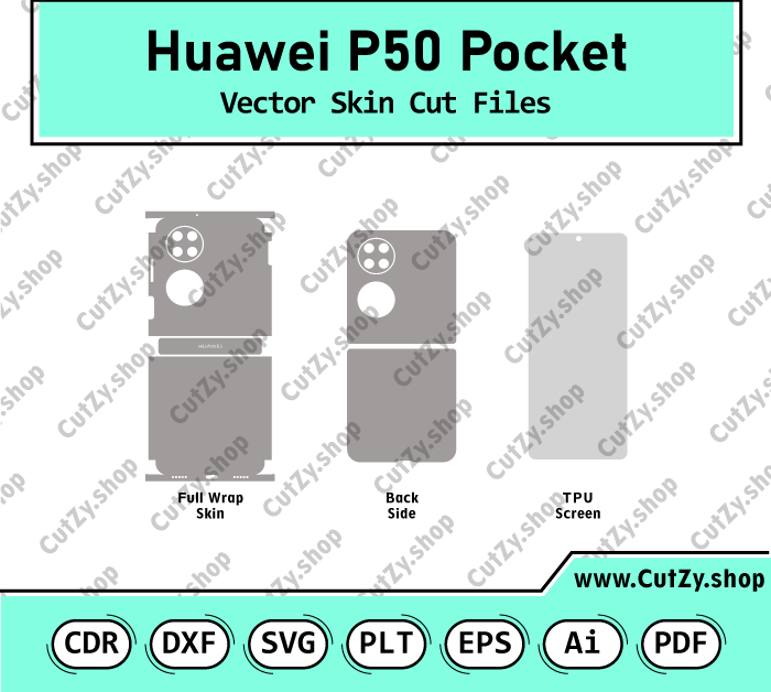 Huawei P50 Pocket Vector Skin Cut Files
