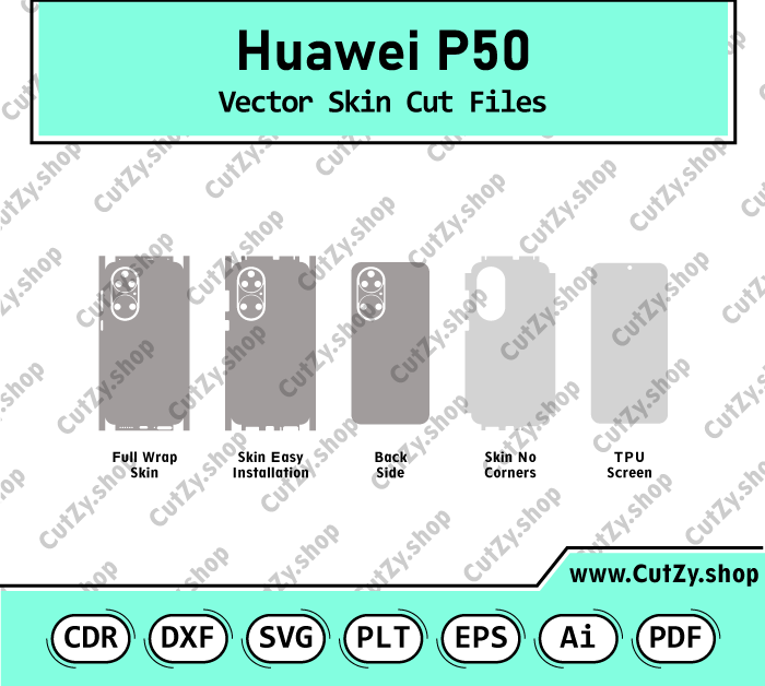 Huawei P50 Vector Skin Cut Files