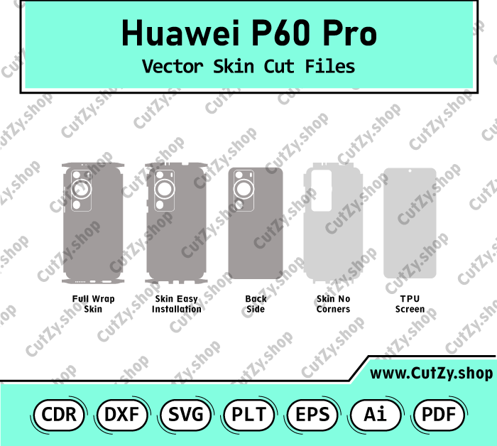 Huawei P60 Pro Vector Skin Cut Files