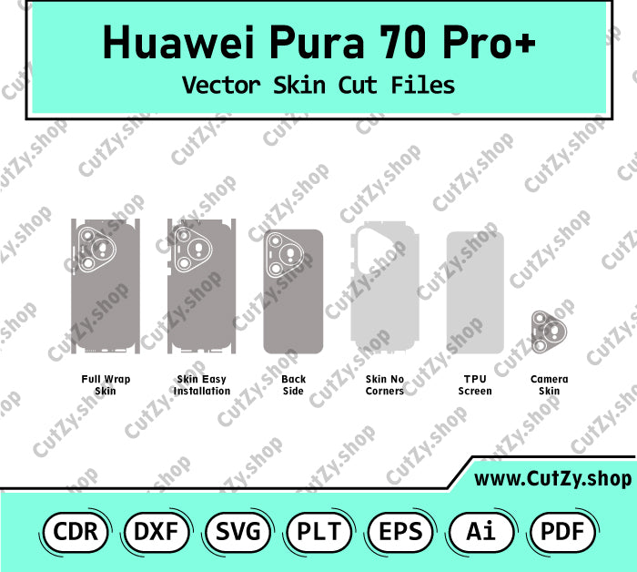 Huawei Pura 70 Pro+ Vector Skin Cut Files - Copy
