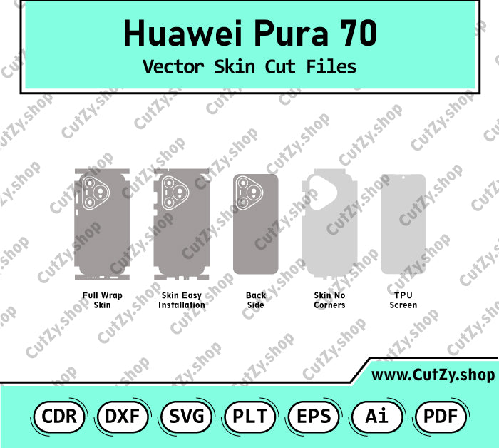 Huawei Pura 70 Vector Skin Cut Files