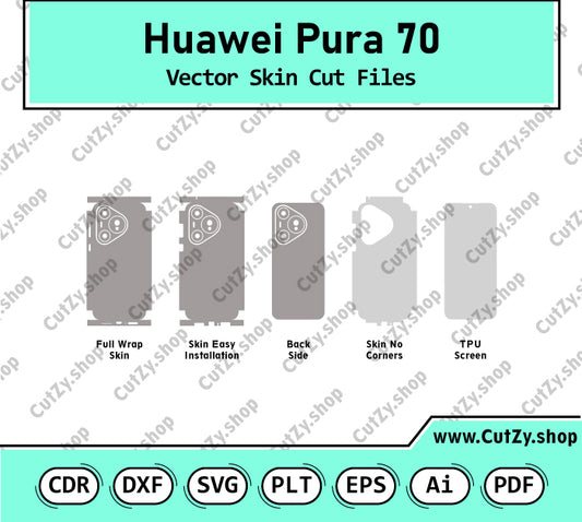 Huawei Pura 70 Vector Skin Cut Files
