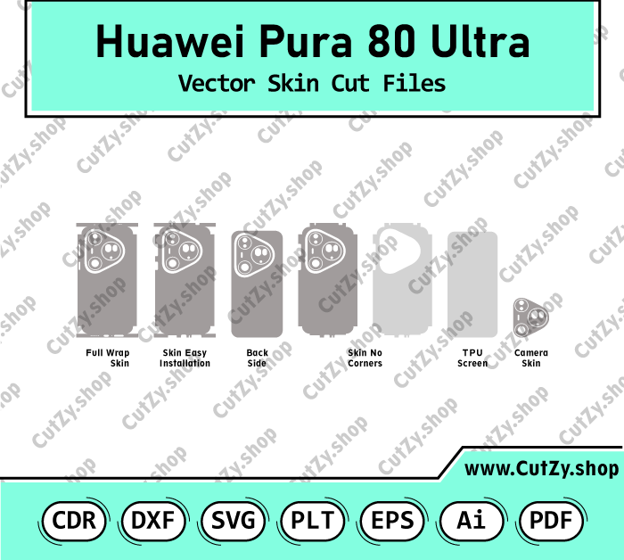 Huawei Pura 80 Ultra Vector Skin Cut Files