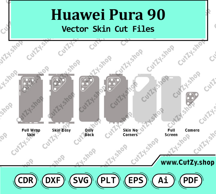 Huawei Pura 90 Vector Skin Cut Files