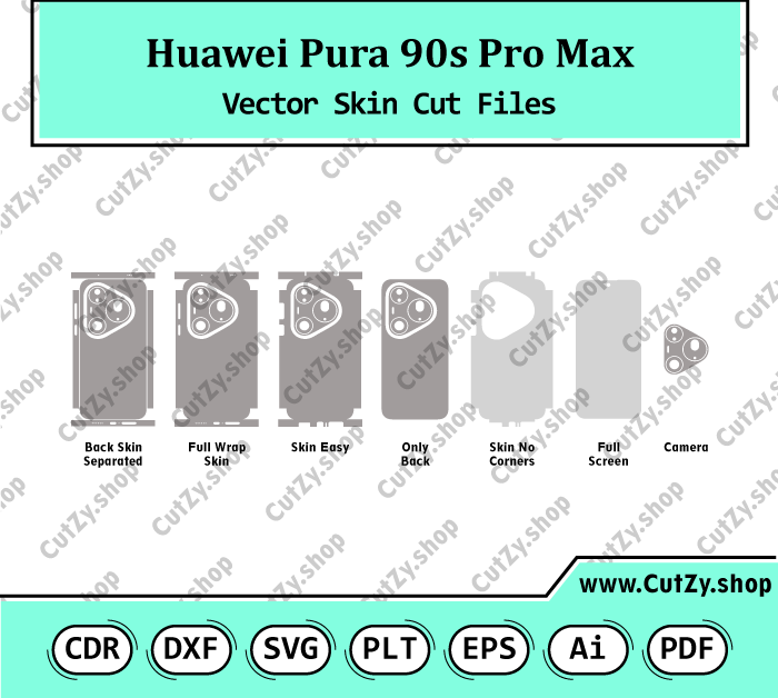 Huawei Pura 90s Pro Max-Pura 90 Pro Max Vector Skin Cut Files