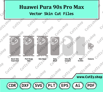 Huawei Pura 90s Pro Max-Pura 90 Pro Max Vector Skin Cut Files