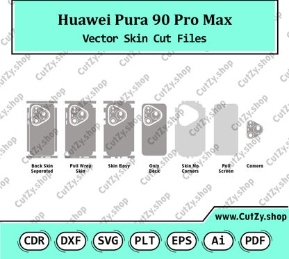Huawei Pura 90s Pro Max-Pura 90 Pro Max Vector Skin Cut Files