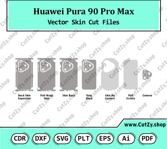 Huawei Pura 90s Pro Max-Pura 90 Pro Max Vector Skin Cut Files