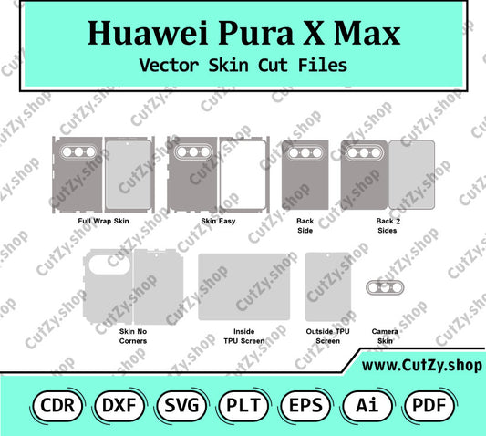 Huawei Pura X Max Vector Skin Cut Files