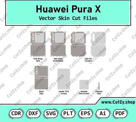 Huawei Pura X Vector Skin Cut Files