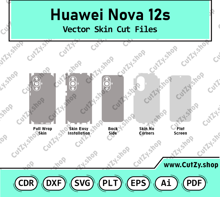 Huawei Nova 12s Vector Skin Cut Files