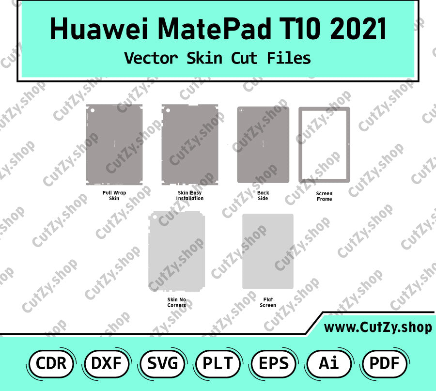 Huawei MatePad T10 2021 Vector Skin Cut Files