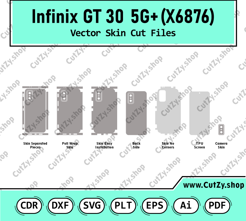 Infinix GT 30 5G+ (X6873) Vector Skin Cut Files