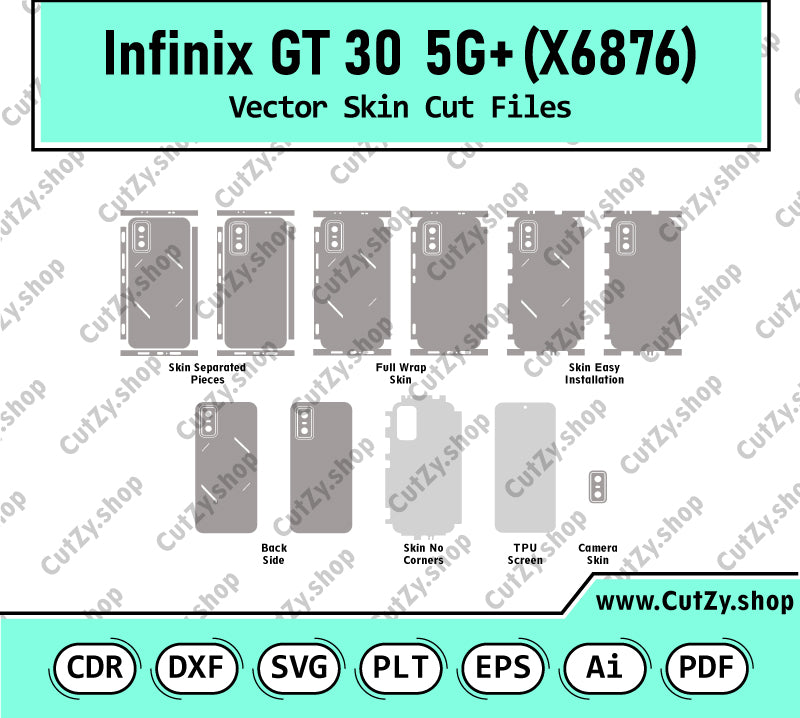 Infinix GT 30 5G+ (X6873) Vector Skin Cut Files